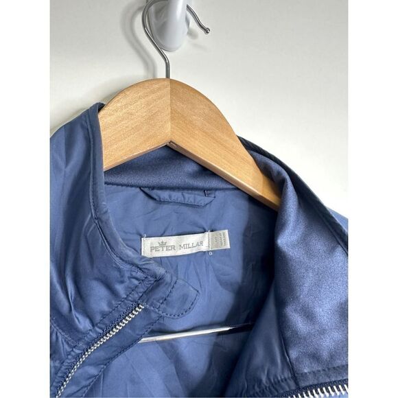 Peter Sweater Womens Small Blue Sharks Tooth Full Zip Hybrid Navy Jacket - Picture 7 of 9
